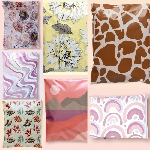 100 designer poly mailers - designer,